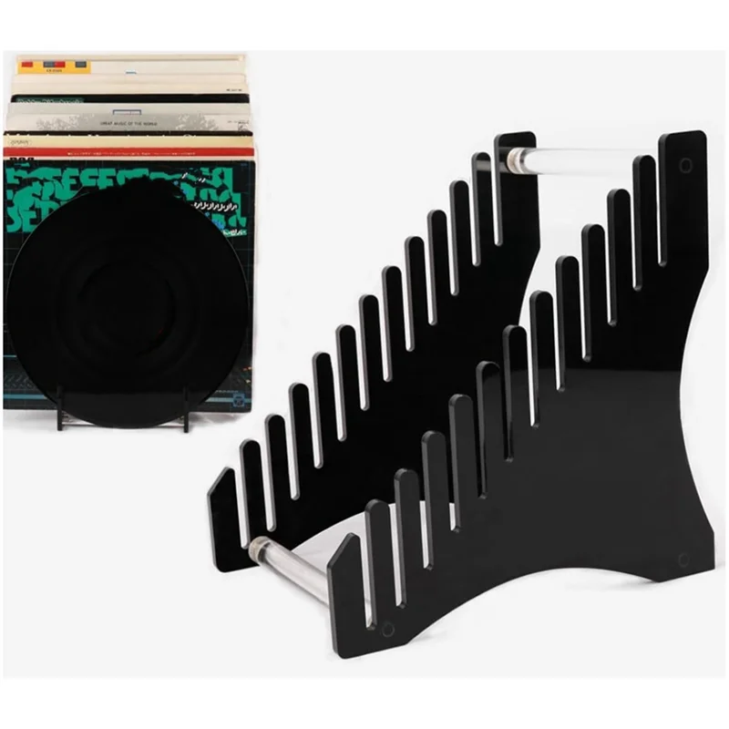 ABWP-Vinyl Record Storage Holder Vinyl IP Records Stand Album Storage Organizer Display Stand