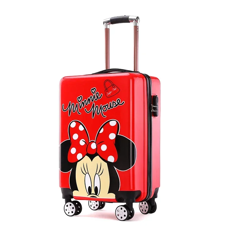 Disney Mickey Mouse 20inch Kids cartoon Travel Suitcase on wheels cute trolley Luggage Children Lovely Cabin Rolling Luggage