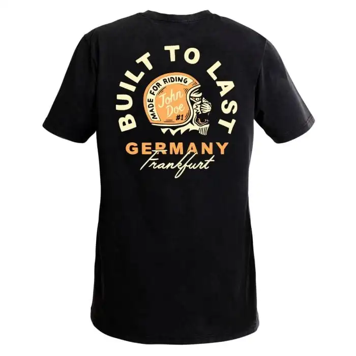

John Doe Built To Last Tee Urban Rider Printed T-shirt Summer Luxury Brand Cotton Men's and Women's T-shirt Short Sleeve