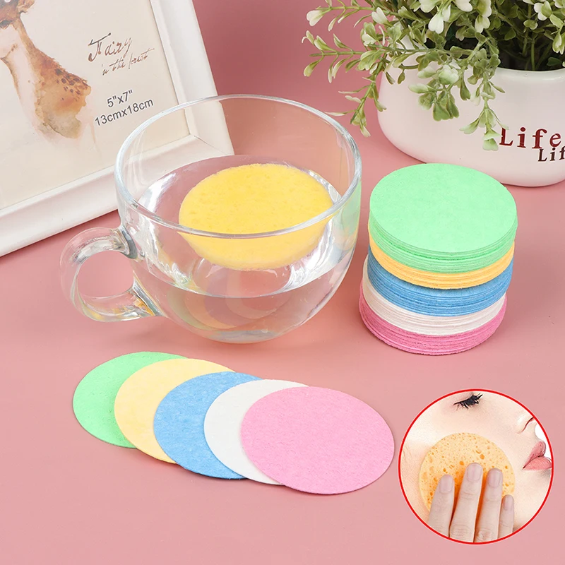 10Pcs Soft Facial Cleaning Sponge Pad Facial Washing Cleaning Compressed Cleanser Sponge Puff Spa Exfoliating Face Care