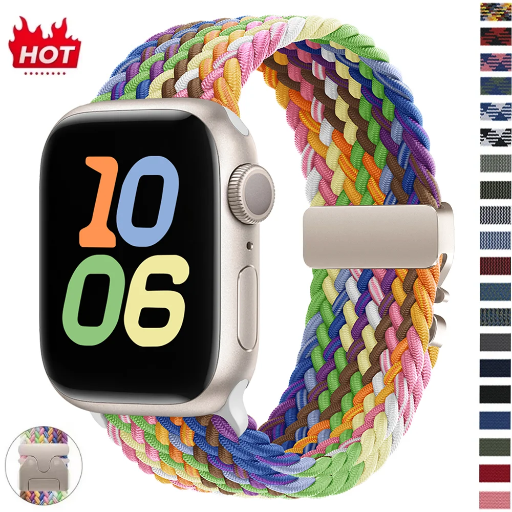 

Braided Band For Apple Watch Straps 46mm 44mm 40mm 42mm 49mm 45mm 41mm 38mm Bracelet IWatch Series 10 SE 9 8 7 6 Ultra 2 bands