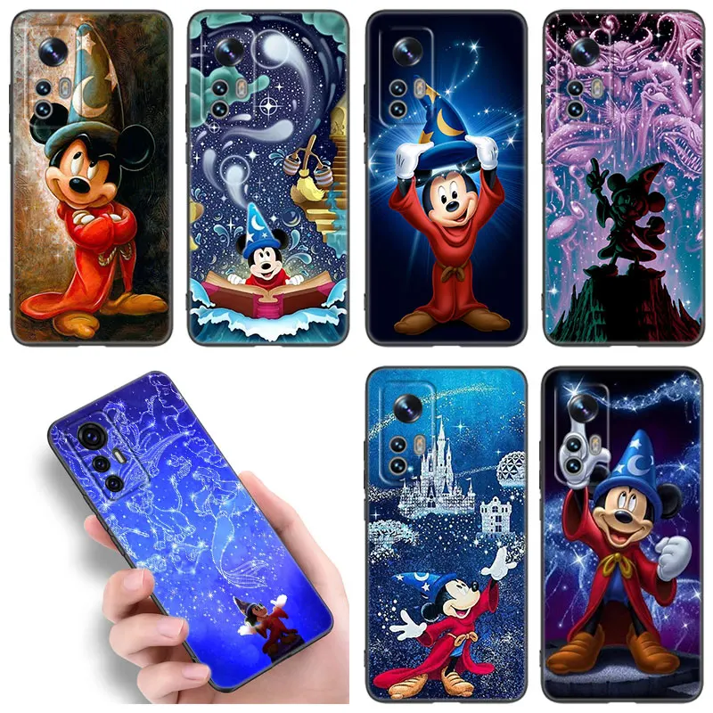 Fantasia Mickey Mouse Phone Case For Xiaomi Mi 9 SE 8 10 10T 11 12 13 Lite 9T 11T 12S 12T 13T Pro 11i 12X Black Silicone Cover