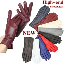 Moda yeni kadın eldiven, koyun derisi kadın kış eldivenleri, çoklu renkler kadın deri eldiven yüksek dereceli gloves-2226C