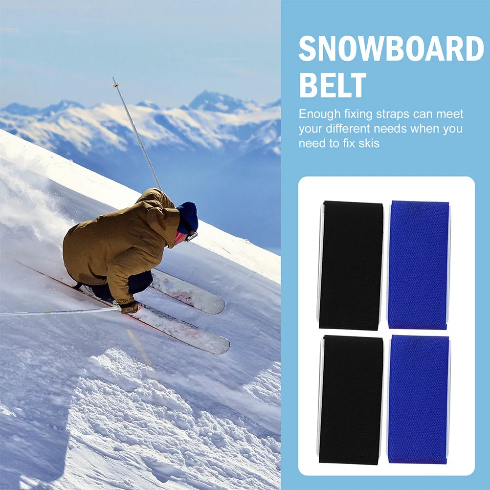 

6Pcs Snowboard Fixing Strap Heavy Duty Skis Fixing Band Easy Use Carrying Strap for Sled Snowboard Accessory Sled Fixator