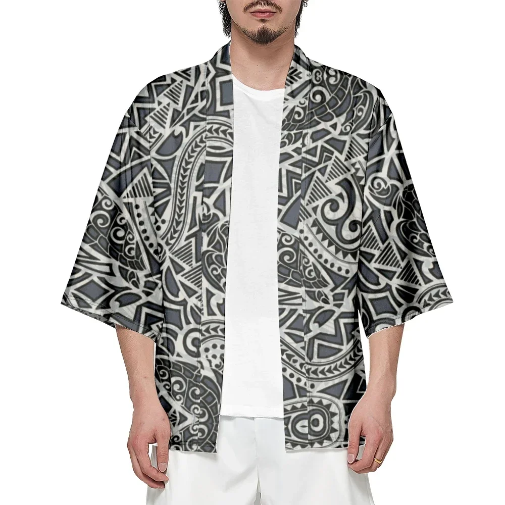 

2024 Summer Japanese Kimono Men's and Women's Harajuku Traditional Kimono Paisley Pattern Beach Shirt Chic Fashion Bathrobes