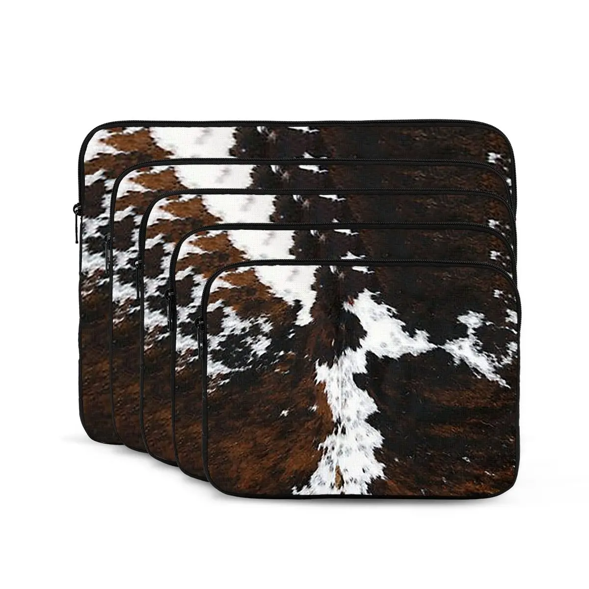 Stylish Cow Fur Cowhide Texture Cow Skin Print Patter Notebook Laptop BagFor Macbook Air Pro Tablet Shockproof Case Bag