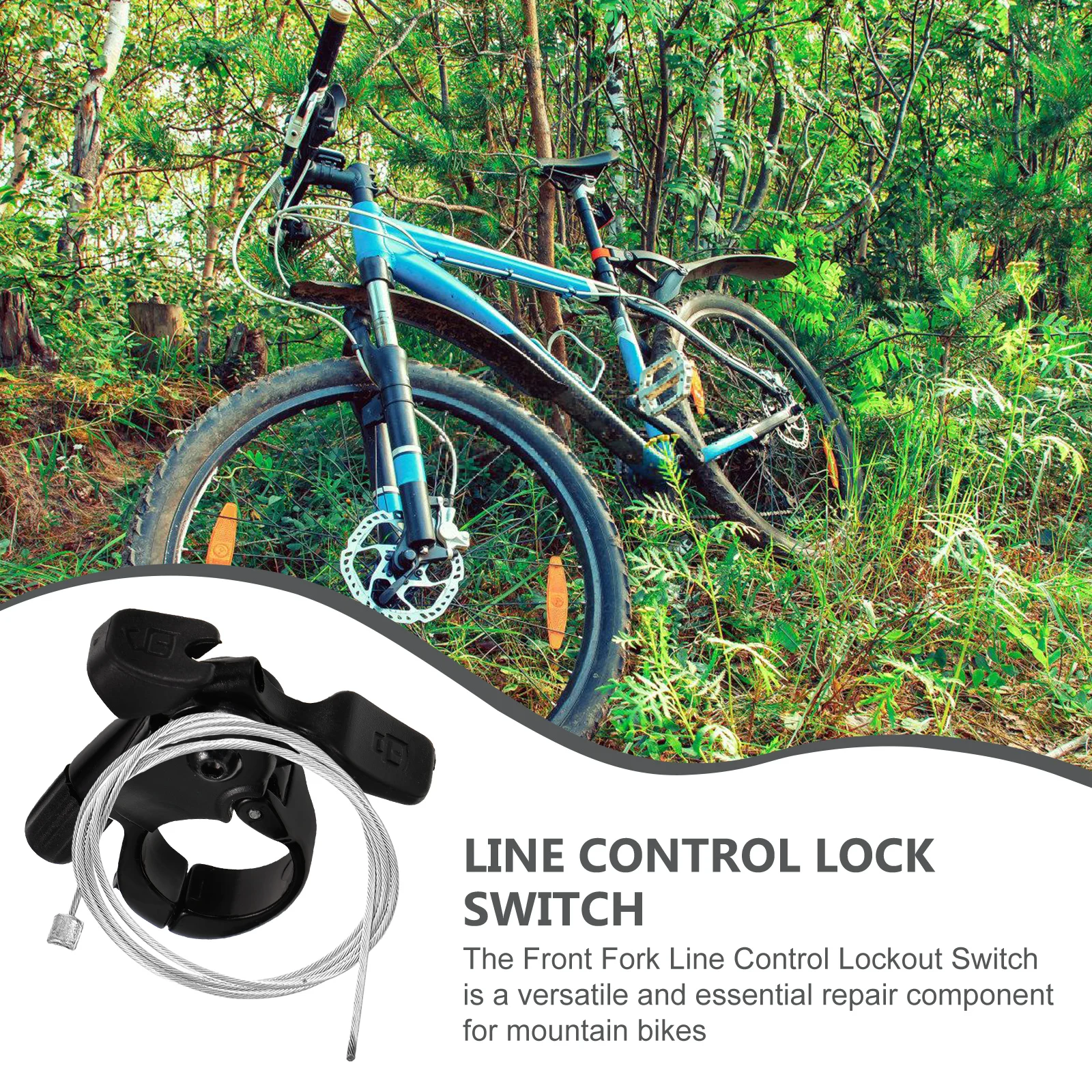 

1 Set Of Bike Remote Lever With Wire Controller For Fork Lock Bicycle Parts Aluminum Alloy Durable Lightweight Easy