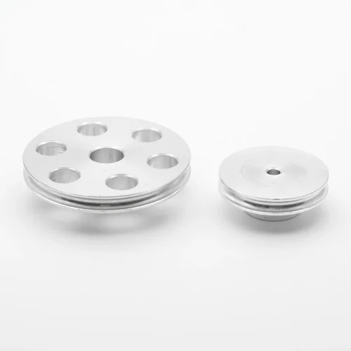 Imagen 2 del producto Rueda de polea de correa redonda de aleación de aluminio con ranura en U de 3MM, 12/16/20/26/30/40MM, rueda de polea de ranura única de Metal 3/3,17/4/5/6/7/8mm