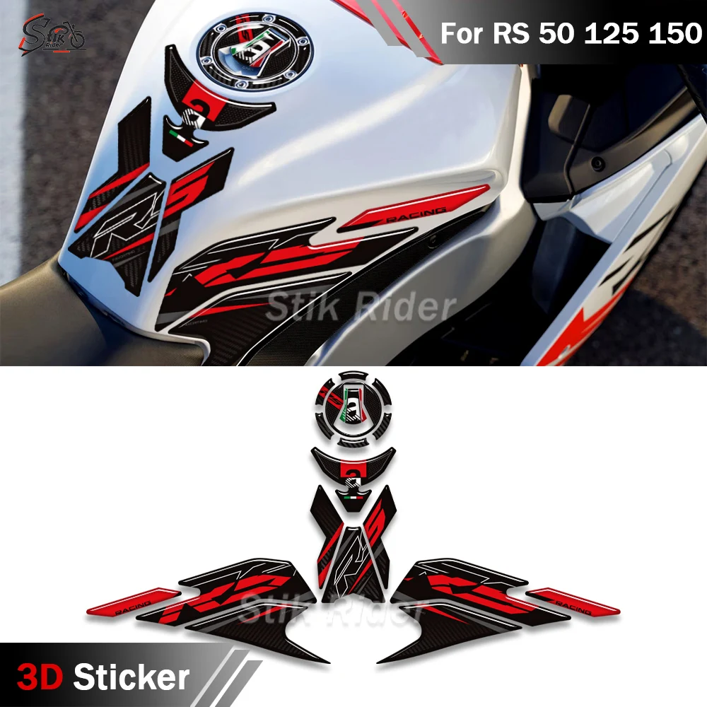 

Для Aprilia RS RS4 RSV 50 125 150 GP 1000 R F 2025 2026 Moto actory Tank Pad Велосипедная крышка Ручки Газовый топливный комплект Наклейки на колено Наклейки