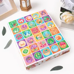 4 sets Advent Calendar Candy Boxes Eid Mubarak Kraft Paper Countdown Gift Boxes for Ramadan Kareem Eid Al-fitr Party Supplies