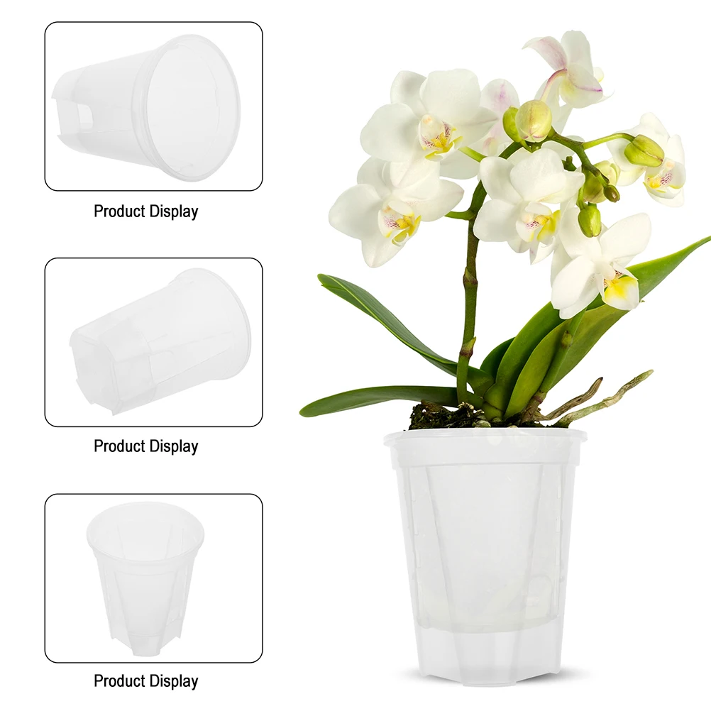 

5 Pcs Self Watering Lazy Basin Transparent Green Planters for Succulents Large Size Automatic Planter Plastic Flower Pot Home