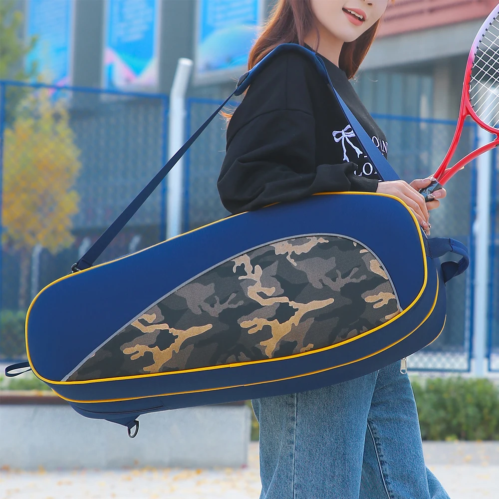 

1PCS Tennis Bag 6 Rackets,Convertible Racquet Bag with ShoesCompartment,Racket Backpack with Removeable Shoulder Strap for Sport