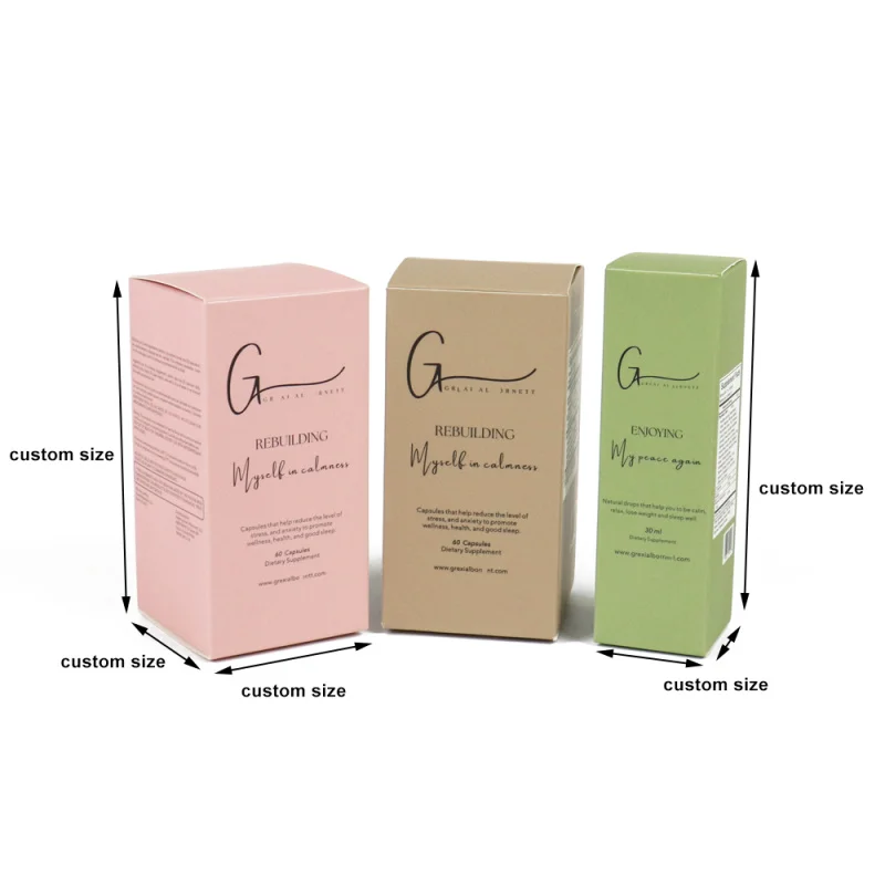 customized essential oil package boxes gift folding packing set reusable ize perfume bottle cosmetic packaging paper box