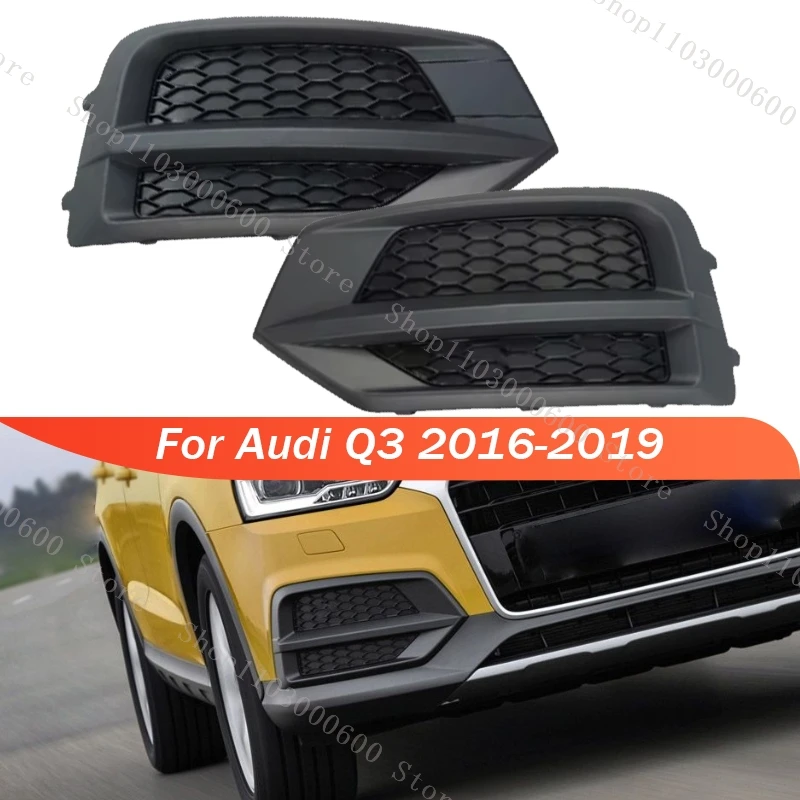 

For Audi Q3 2016 2018 2019 Car Front Fog Light Cover Without Hole Fog Lamp Grille 8U0807681N 8U0807682N