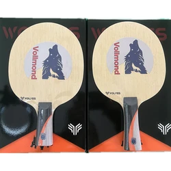 Stuor-raqueta de tenis de mesa Vollmond, palas de Ping Pong de fibra de carbono con apagado incorporado, color amarillo y negro