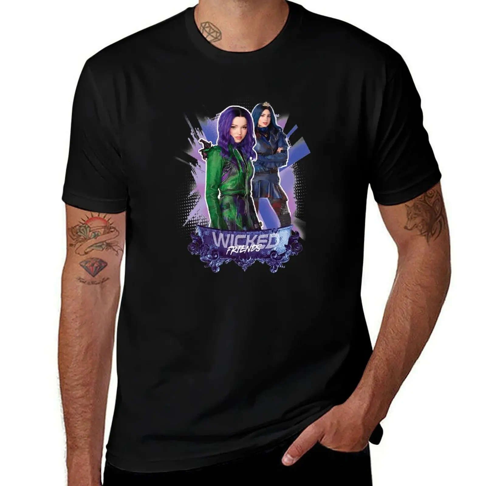 

Mal and Evie Wicked Friends T-Shirt man t shirt designer cotton t shirt man T-Shirt
