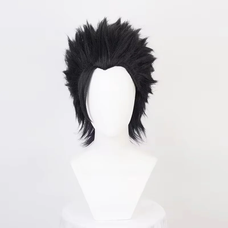 Anime Final Fantasy FF7 Zack Fair Cosplay Wigs Short Black Slicked back