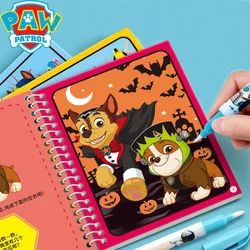 Paw Patrol Water Painting Book para crianças, brinquedos educativos de desenhos animados, habilidade prática, quebra-cabeça para bebês, presentes para meninos e meninas, 4 estilos