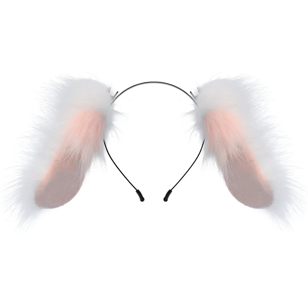Cute Plush Hanging Ear Dog Headband Hair Clip Lolita Simulation Rabbit Ear Headband Cosplay Prop Animal Ear Halloween Cos