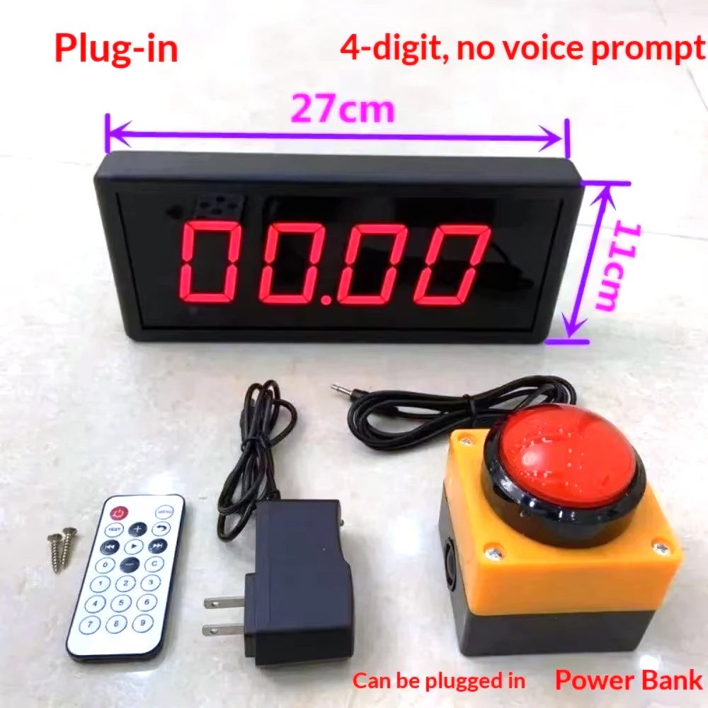 Digital Display Competition Timer Countdown Stopwatch Counter Training Speech Timing Equipment 2.3Inch4-Digit + Remote Control