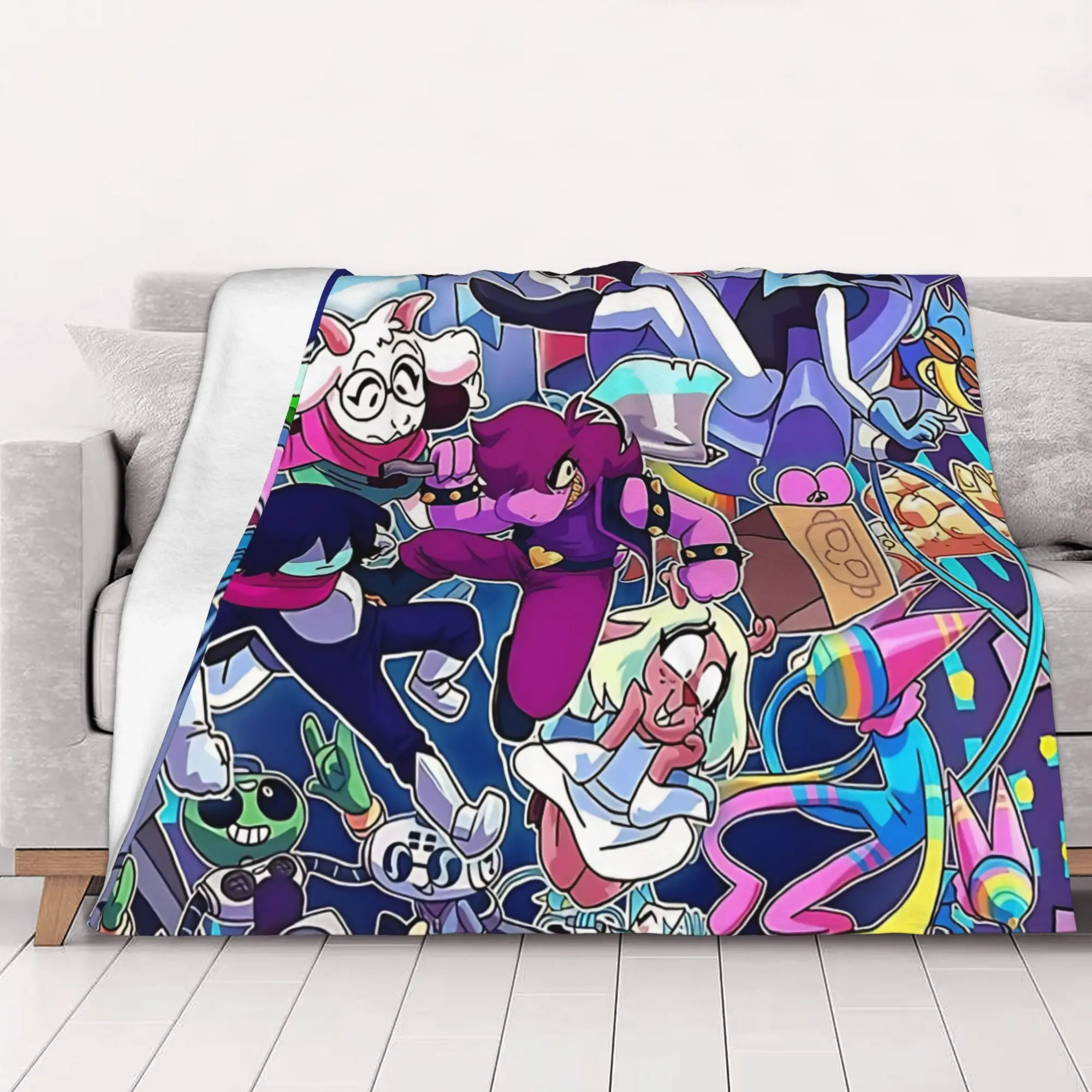 1PC Mysterious Hooded Figure Deltarune Home Room Decorations Winter Blankets For Adults Bedding Home Interior Sofa Knee