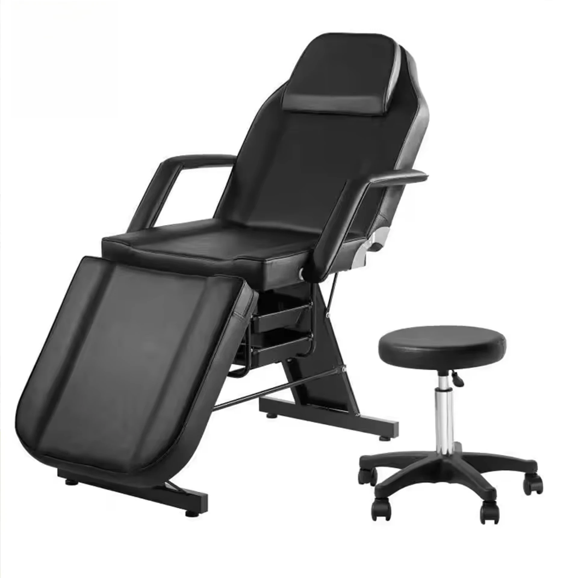 Professional Adjustable Folding Massage Bed Multi-Function Beauty Bed Stool for Spa Salon Tattoo Eyelash for Bedroom Living Room