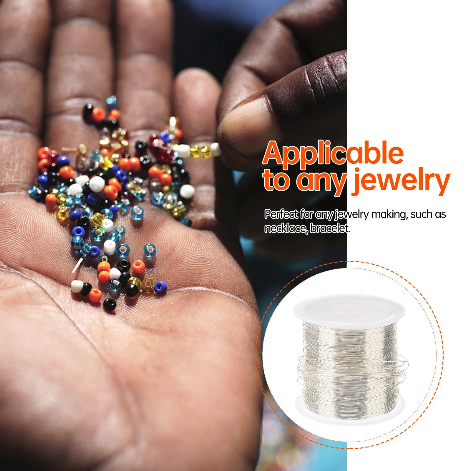 Fil de cuivre résistant au ternissement, 1 rouleau de 100M, 1 pièce, pour la fabrication de bijoux, projets artisanaux de perles, matériel de cordage à Armature Durable