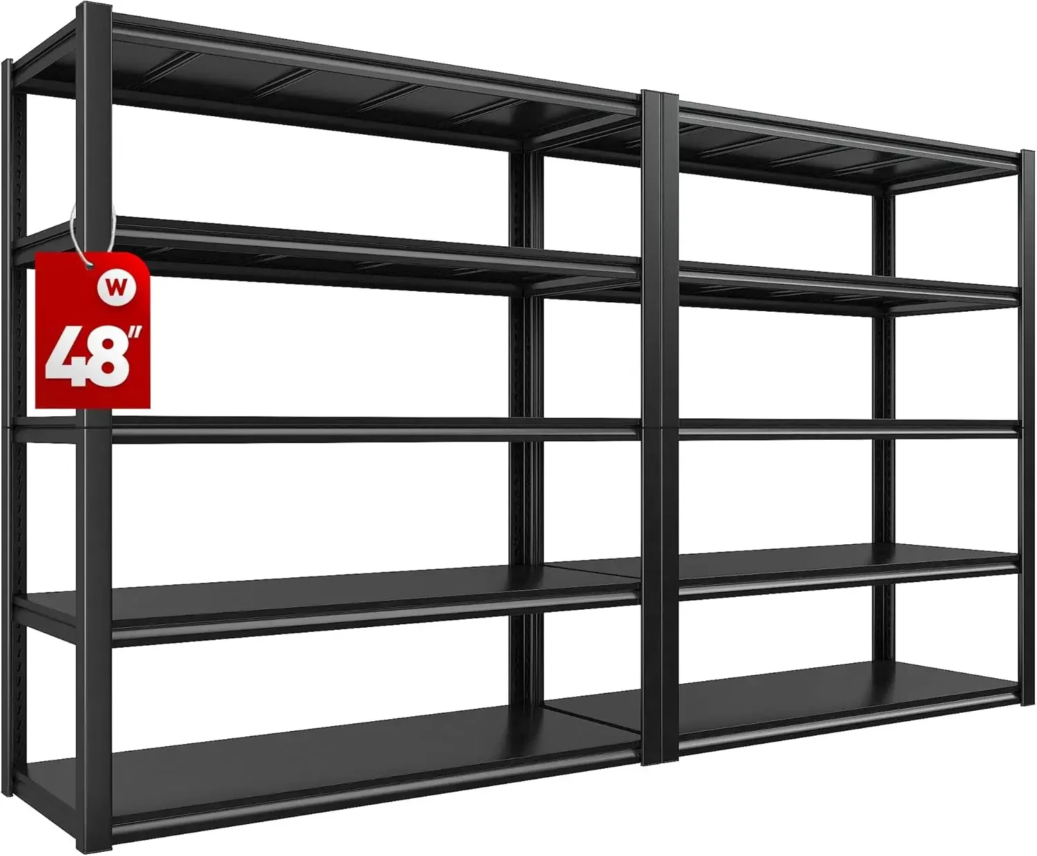 

2500LBS Heavy Duty Storage Shelves 72''H Adjustable 5 Tier Metal Shelving