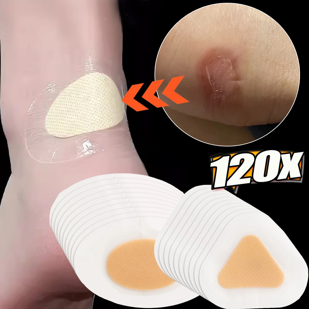 120x Soft Gel Shoes Sticker Hydrocolloid Patch Blister Protector Relief Pain Blisters Bunion Corrector Callus Remover Foot Care