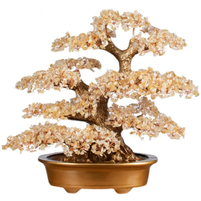 

Factory Direct 2026 Top Rated Natural Citrine Fortune Tree Ornament