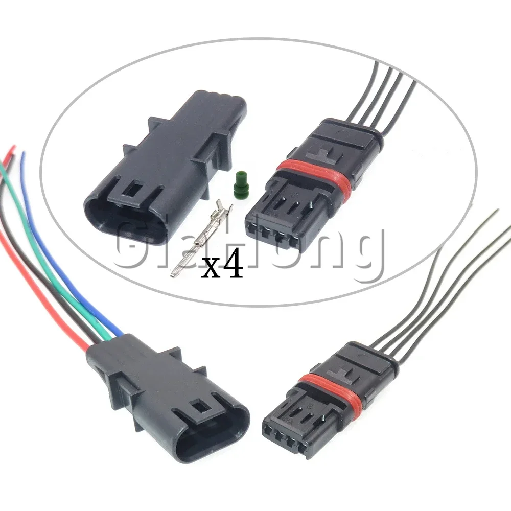 1 Set 4 Ways AC Assembly Automobile Replacement Socket Car Wire Connector Accessories Auto Wiring Plugs