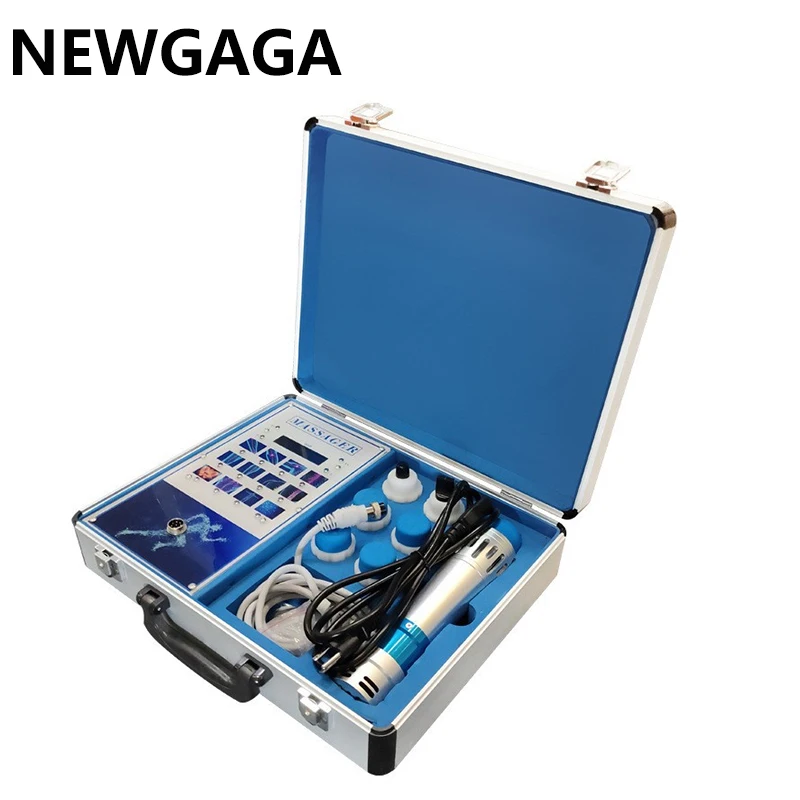 NEWGAGA Body Health Shock Wave Muscle Therapy Machine Shock Waves Spa Relaxation Treatments Back And Neck Massager With 7 Heads