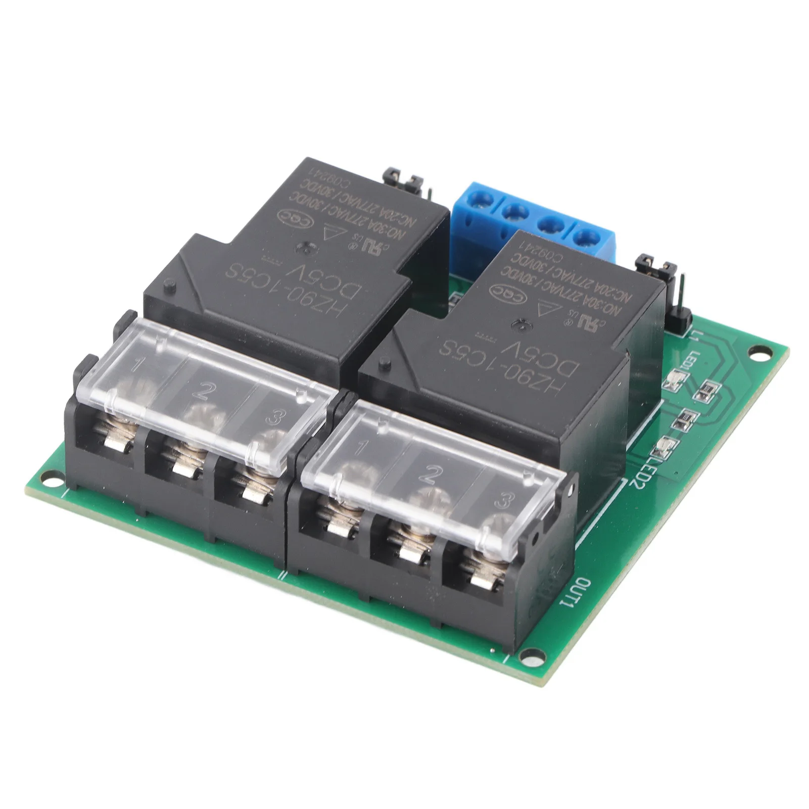 2 Channel Relay Module 12V 5V 24V Output Capacity Within 30V 30A or AC 250V 30A Optocoupler Isolation Relay Board Module
