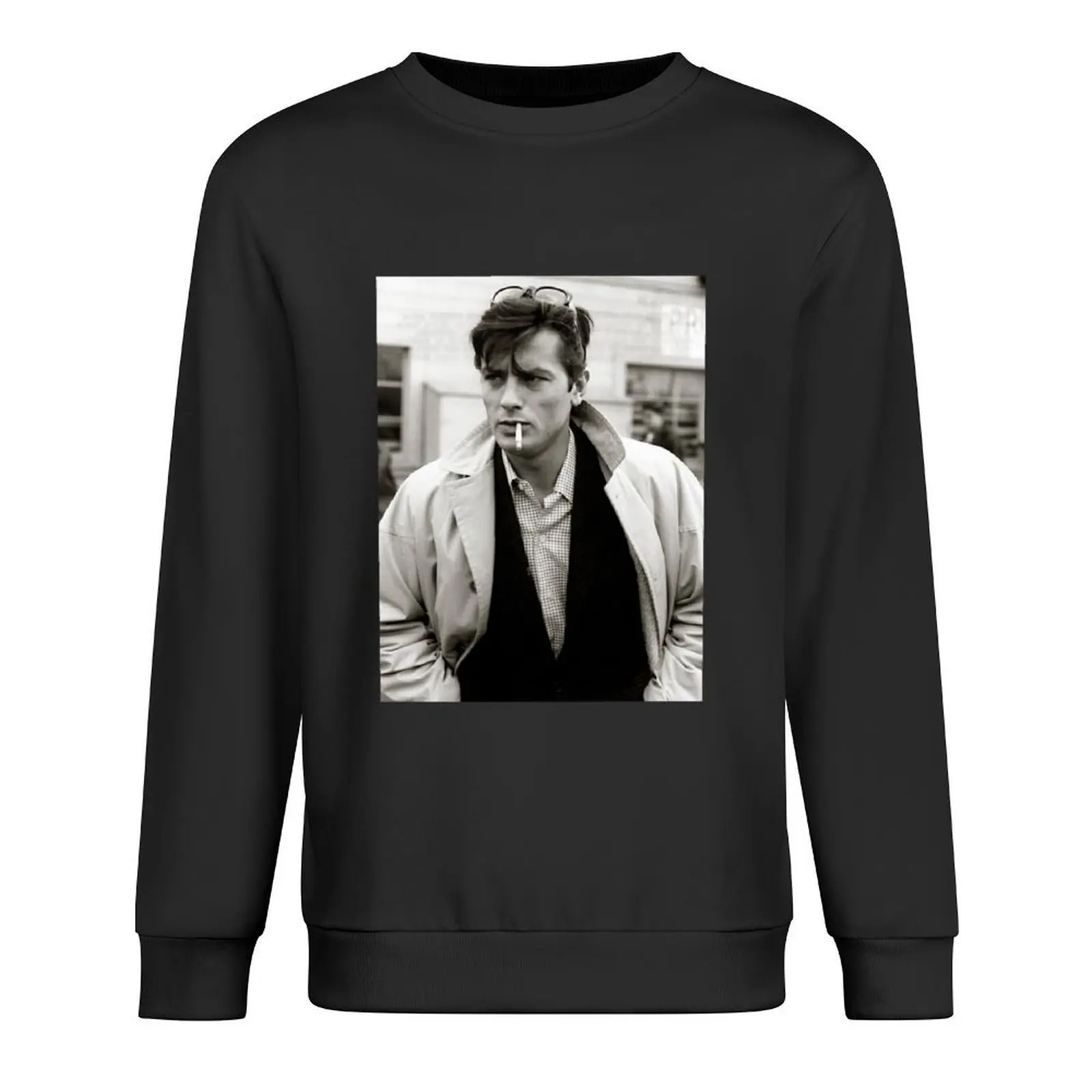 

Alain Delon smoking cigarette Classic Pullover men's sweat-shirt set anime clothes korean autumn clothes aesthetic sweatshirts