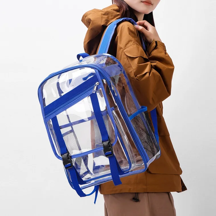 Transparent Jelly Bapa Large Capaci Double oulder Bag for Men And Women High Aesthetic Value School Bag Waterproof