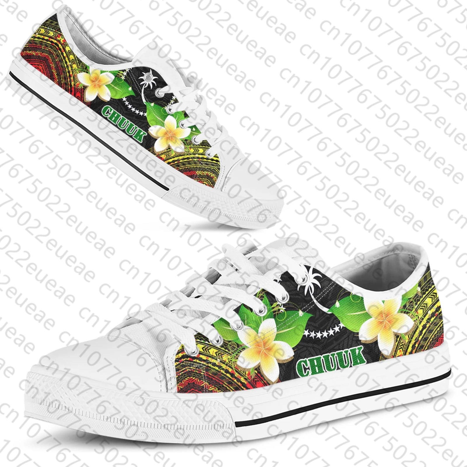 Damen Low-Top Canvas Schuhe Chuuk polynesische Plume ria Design Schnürschuhe für Frauen Mädchen Wanderschuhe Schuhe