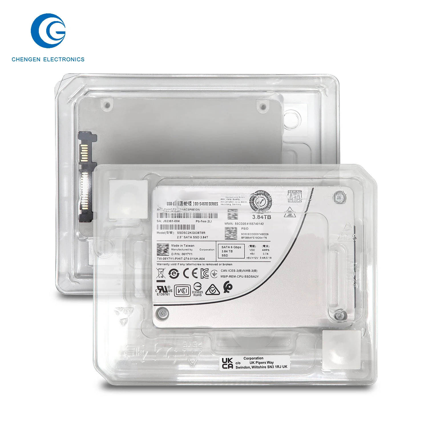 2 ชิ้น S4610 3.84T .5 Sata 6Gb/S SsdscKg038T8R 3.84Tb Ssd Sata .5 นิ้ว 6G แบบผสมผสาน Sata Ssd ความเร็วสูง 06Y7Y1