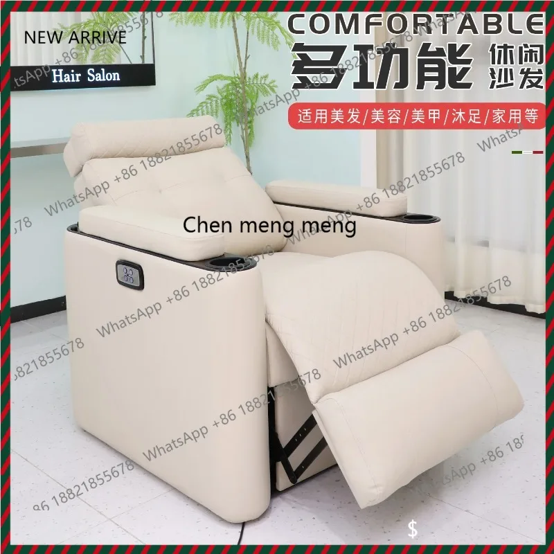 

Hot sales High-end barber shop chair hair salon sofa hair salon special electric reclining foot therapy can lie flat