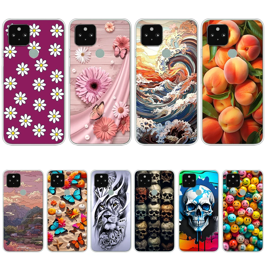 S4 colorful song Soft Silicone Tpu Cover phone Case for Google Pixel 4a 4G/5