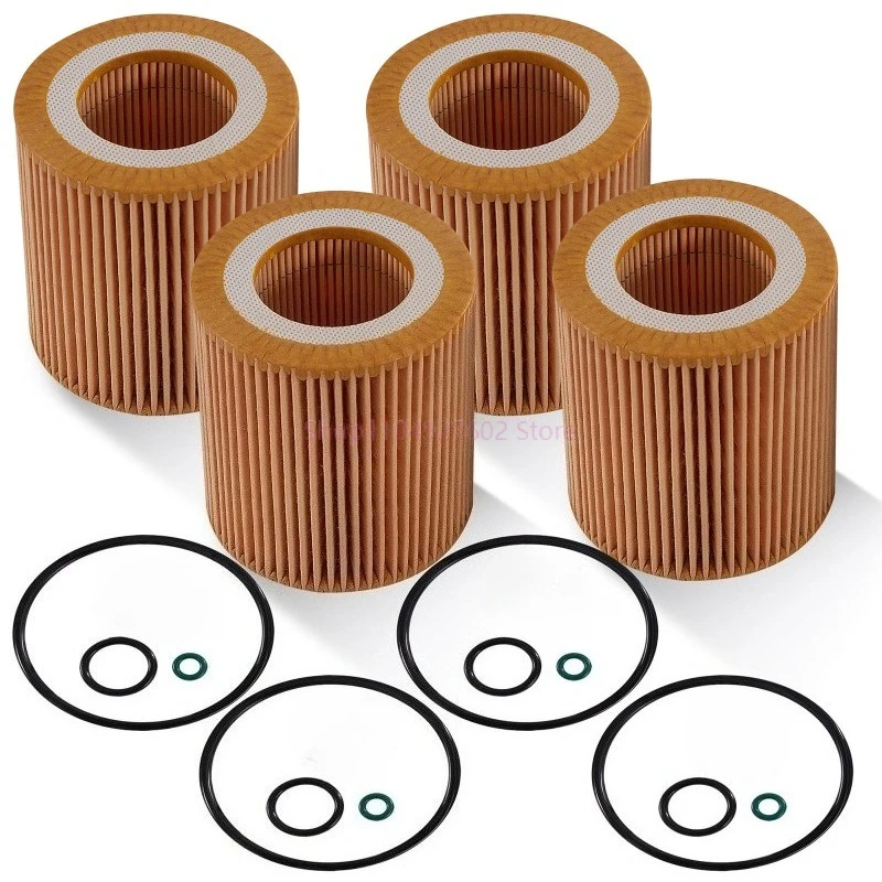 

4PCS Oil Filter 11427566327 11427541827 11427953129 For BMW E60 E82 E88 E90 E92 E93 3 Series E90 E91 E92 E93 5 Series E60 E61