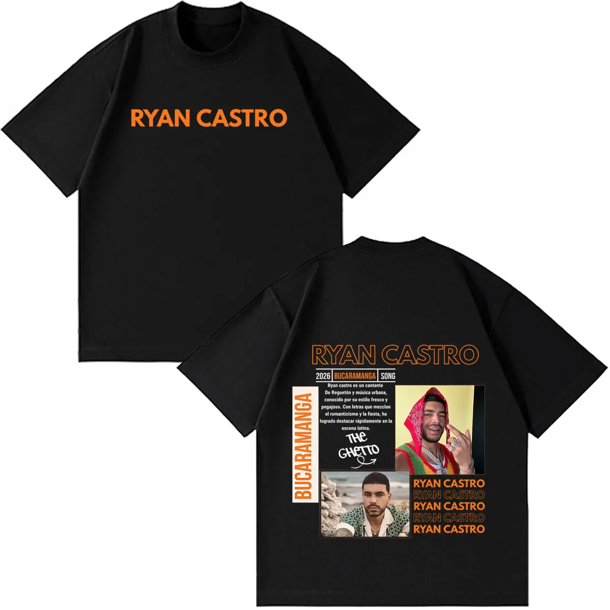 Rapper Ryan Castro Sende Latam Album Tour 2026 Print Tees Men Women Hip Hop TShirt Summer Cotton Loose Vintage T-shirt Fan Gifts