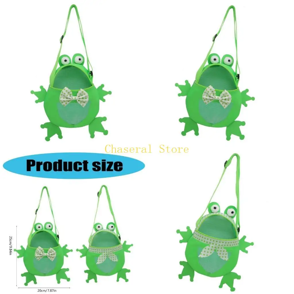 E7CE Beach Toy Mesh Beach Bag Kids Shell Collecting Bag Beach Sand Toy Seashells Bag for Holding Swimming Accessories