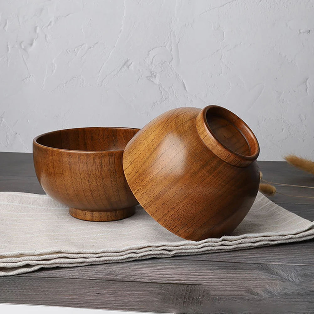 

Wooden Tableware 13X8CM Thick Dried Fruit Bowl Salad Bowl Food Basin Storage Container Snacks Holder Dinner Parties Great Gift