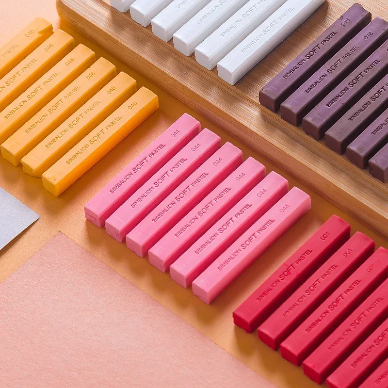 60-color Sketch Chalk Brush 6 Packs of Soft Chalk Stick Environmental Protection Material Brightly Colored Professional Painting