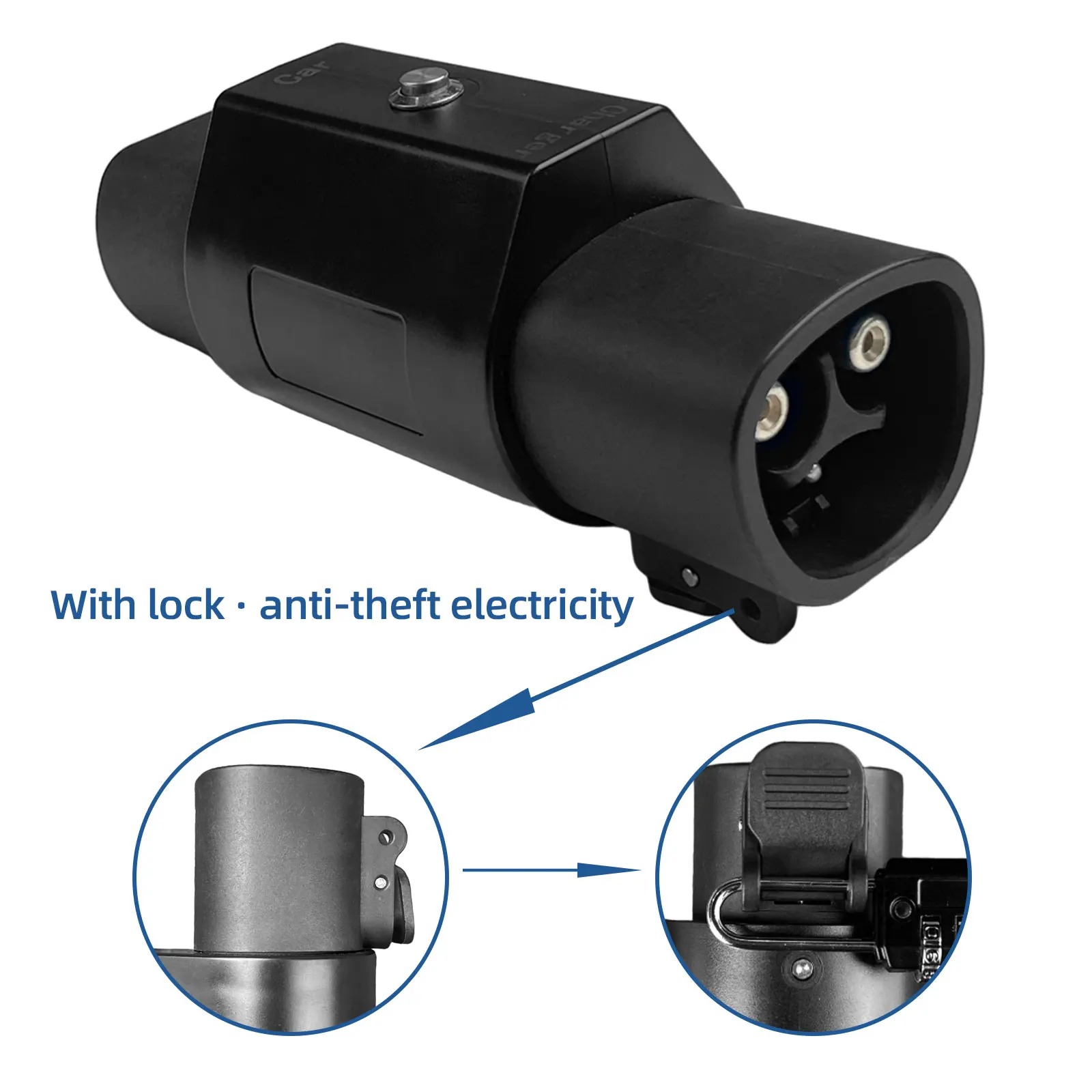 EVqiaoyi محول شحن NACS إلى GB/T EV موصل 32 أمبير 7 كيلو وات من Tesla Pile إلى محول GB/T للسيارات الكهربائية الصينية