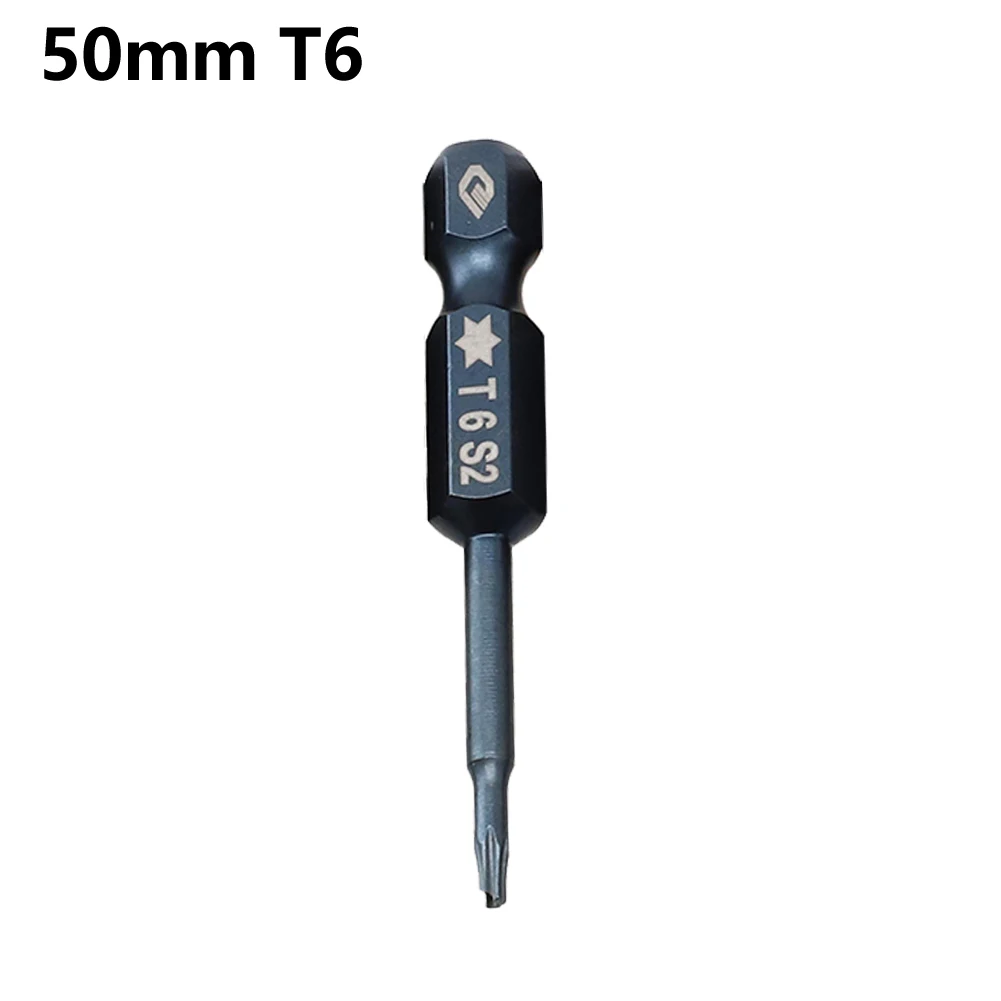 50mm 1/4\'\' Magnetic Torx Screwdriver Bit T5 T6 T7 T8 T9 T10 T15 T20 T25 T27 T30 T40 For Rechargeable Screw Drivers Hand Tools