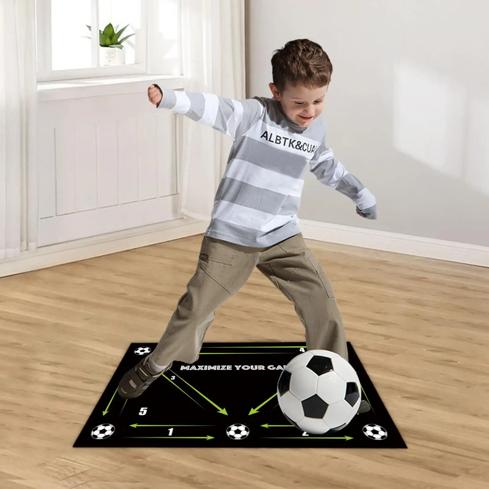 축구 훈련 매트 내마모성 축구 훈련 매트 발걸음 연습을 위한 안전한 세척 가능한 장비 코칭 선수 엄마 애호가