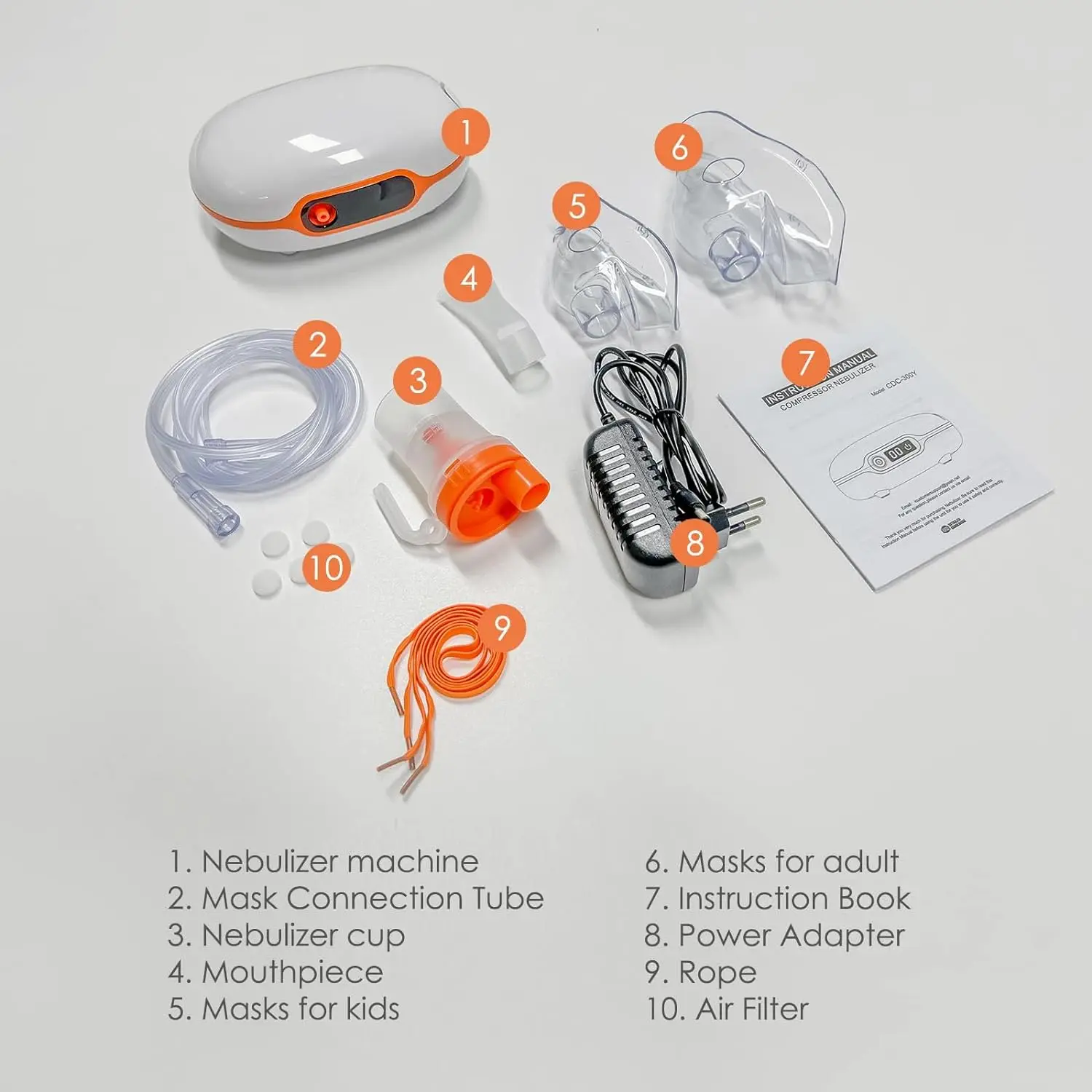 Portable Nebulizer, Nebulizer Machine for Adults Kids, Mini Handheld Timing can Nebulizer with Mouthpiece Adults&Chlid Masks - Image 6