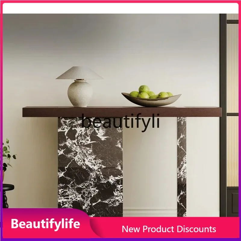 

51, итальянская минималистичная перегородка для крыльца, светлая роскошная художественная мраморная шпон, ореховая кожа