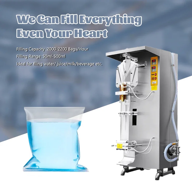 LA-1000 Fully Automatic Bagging Packaging Vinegar Milk Oil Liquid Drinking Pure Water Filling Machine\Water Sachet Machine